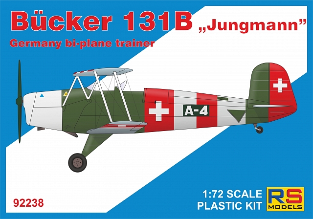 Plastikový model letadla 1/72 Bücker Bü-131 B 5 decal v. for Switz, Bulgaria, Luftw., Spain, Finland