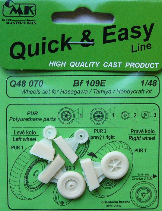 1/48 Bf109E Wheels for Has/Edu kit