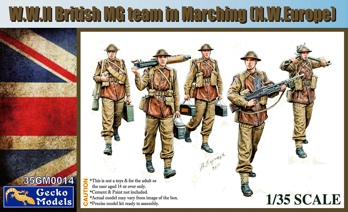 1/35 WWII British MG Team in March