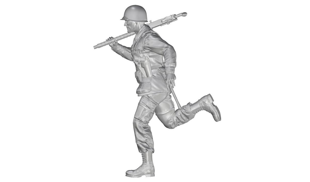 1/35 US WW2 Soldier (101 Airborne) Running with M2