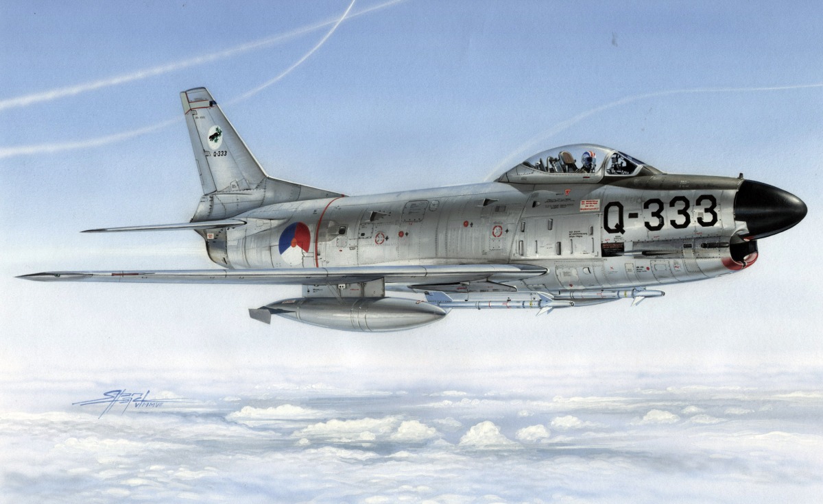 Plastikový model letadla 1/48 F-86K NATO All Weather Fighter