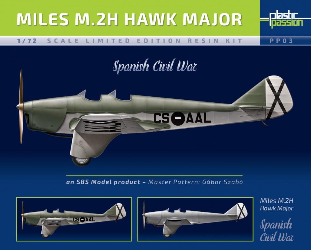 1/72 Miles M.2H Hawk Major 'Spanish Civil War' - Resin+decal - Full resin kit