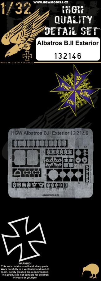 1/32 Albatros B.II - Exterior - Photo-etched Sets  - Wingnut Wings