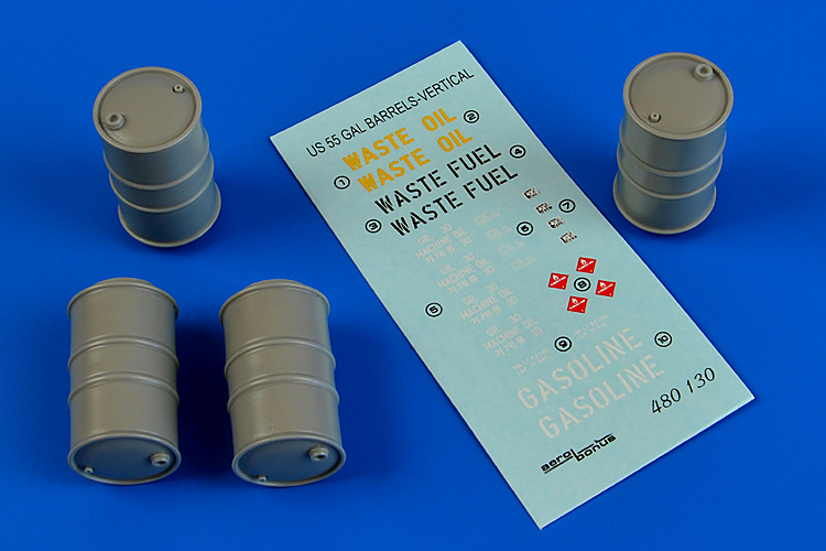 1/48 US 55 gallon barrels (vertical position)