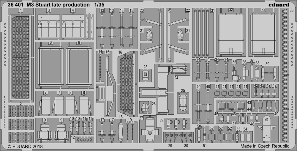 1/35 M3 Stuart late production  for TAMIYA kit