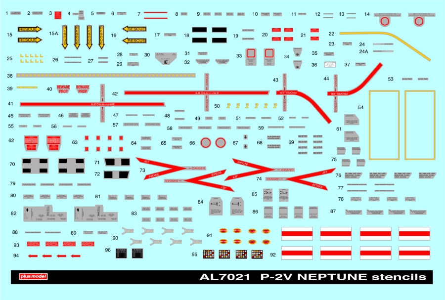 1/72 Stencils for P2V Neptune