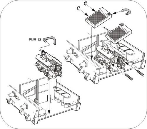 1/35 StuG IV Engine set for Drag.