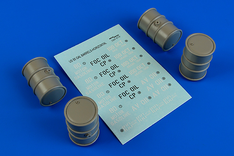 1/32 US 55 gallon barrels (horizontal position)