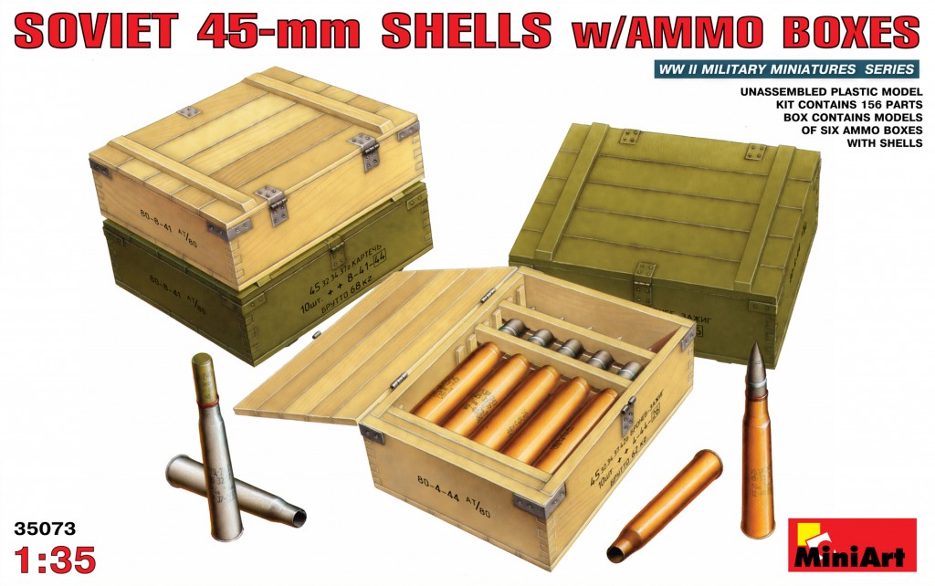 1/35 Soviet 45-mm Shells w/ Ammo Boxes