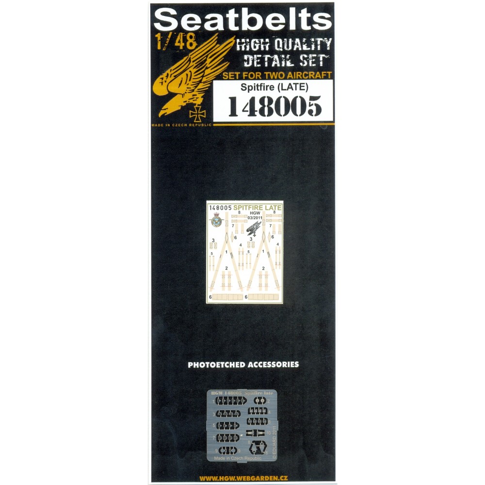 1/48 Spitfire – Late (Q type) - Microplastic Seat Belts - 2 sets