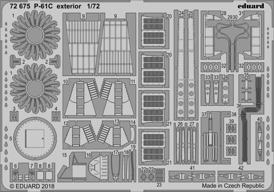 1/72 P-61C exterior for HOBBY BOSS kit