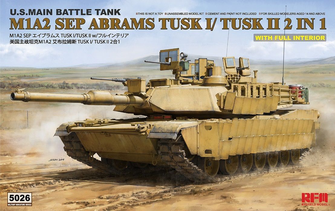 1/35 M1a2 Sep Abrams Tusk I /Tusk Ii With Full Interior