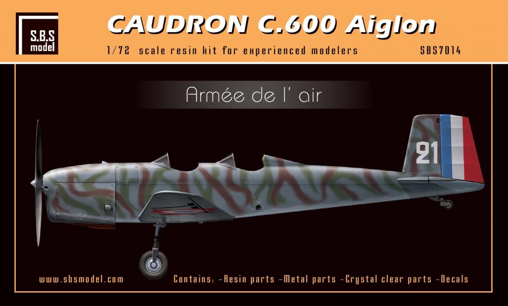 1/72 Caudron 600 'Armée de l'Air' - Resin+PE+decal - Full resin kit