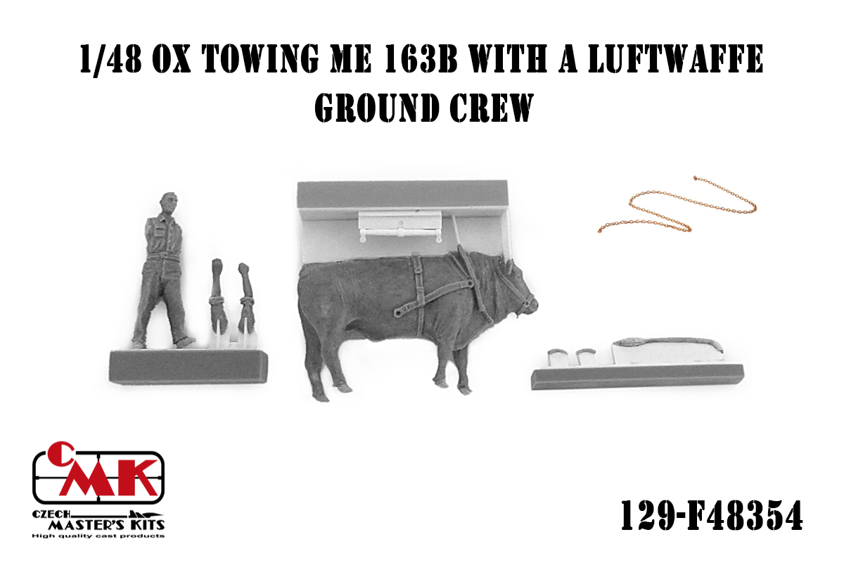 1/48 Ox Towing Me 163B with a Luftwaffe Ground Crew