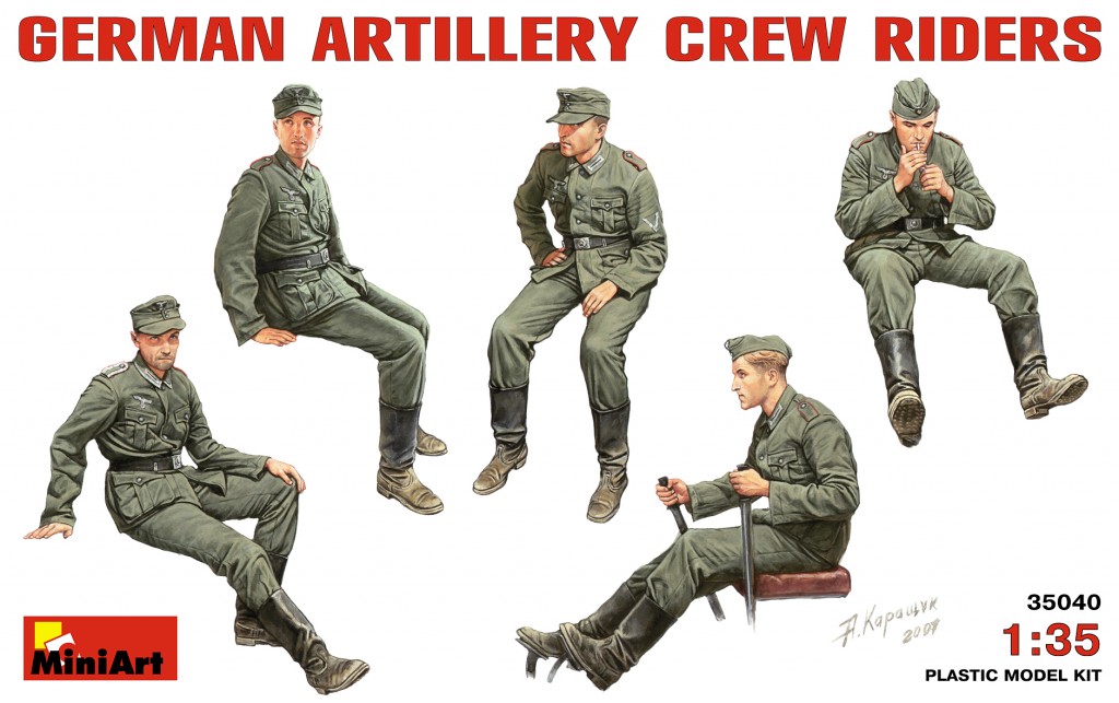 1/35 German Artillery Crew Riders