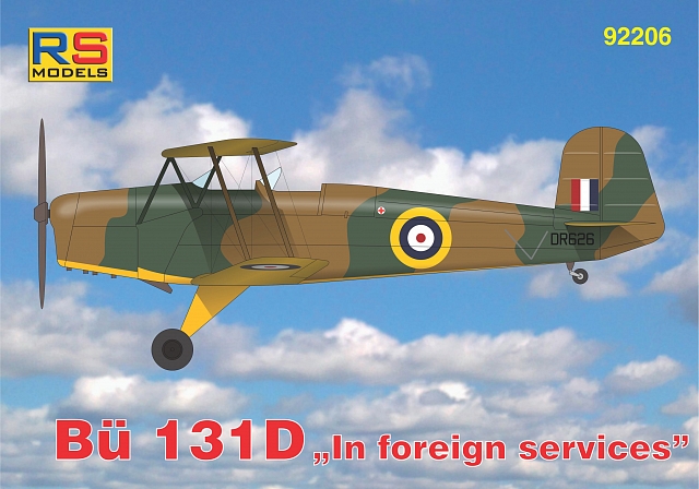 Plastikový model letadla 1/72 Bücker Bü-131 D 5. decal v. for RAF, Japan, Poland, Yugoslavia