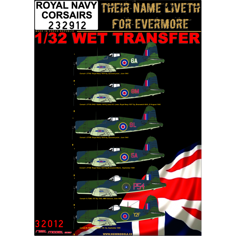 1/32 Royal Navy Corsairs wet transfers