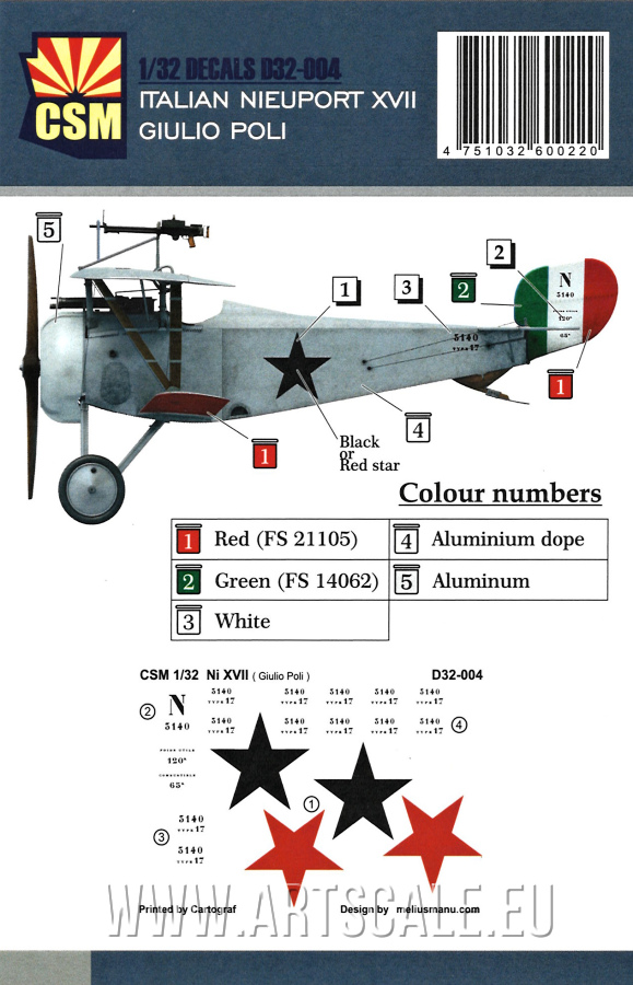 1/32 ITALIAN NIEUPORT XVII GIULIO POLI