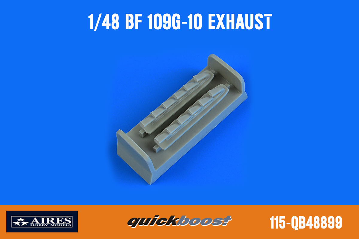 1/48 Bf 109G-10 exhaust for REVELL kit