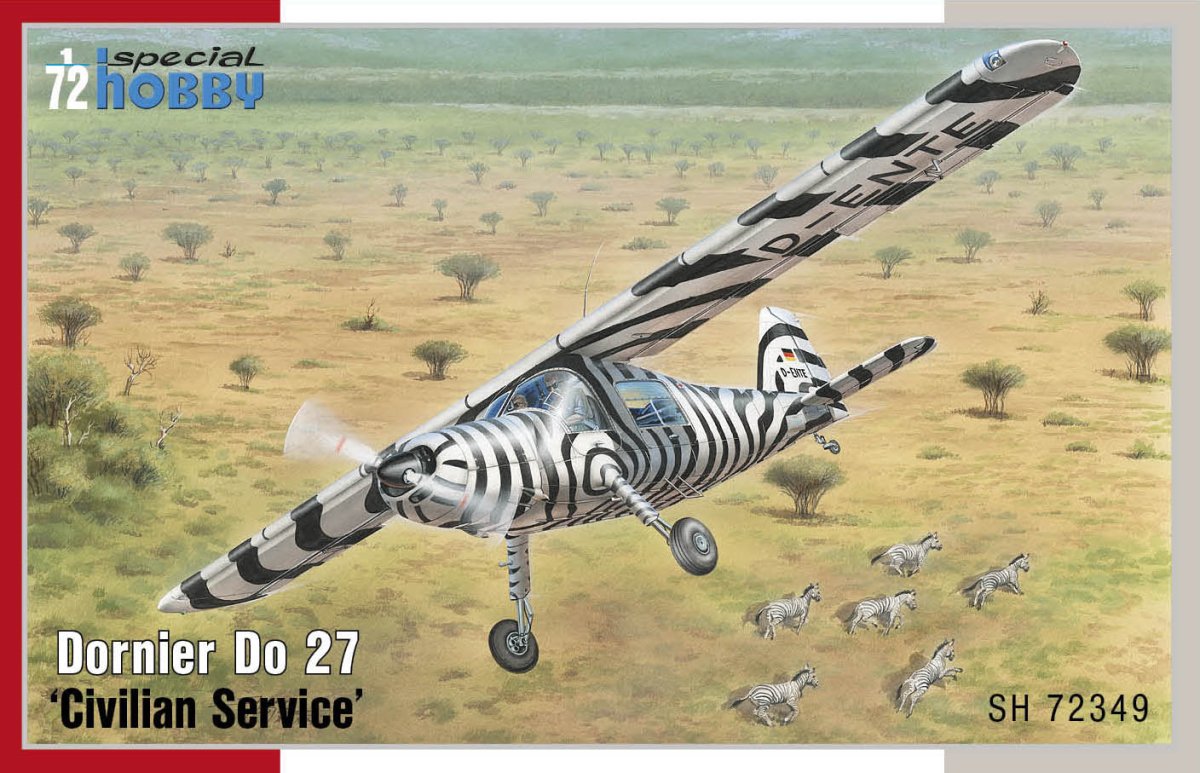 Plastikový model letadla 1/72 Dornier Do 27 Civilian Service