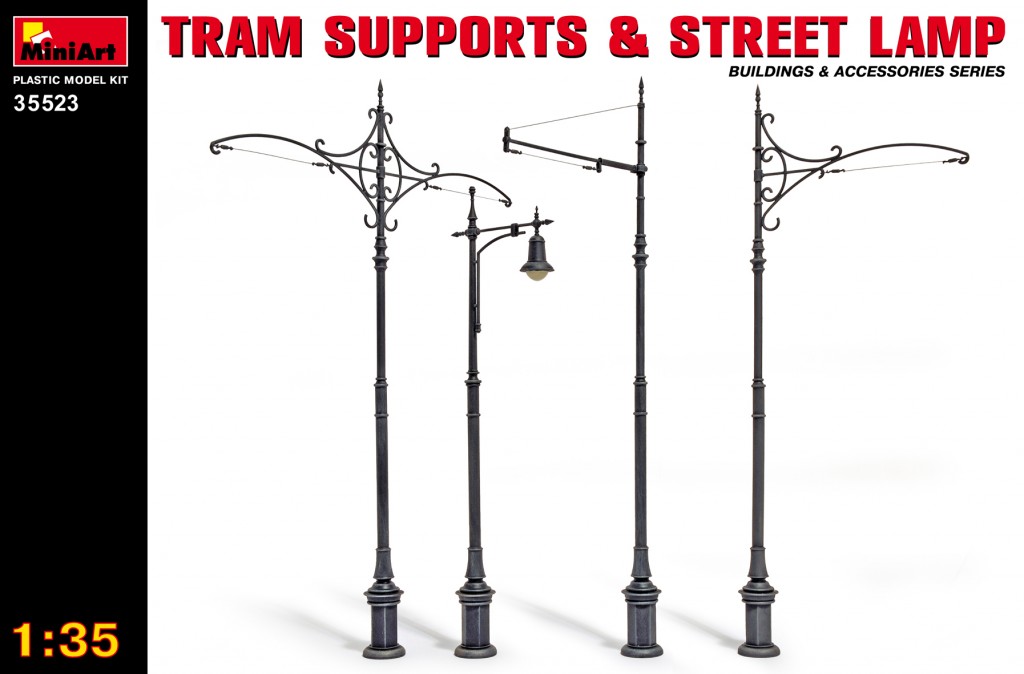 1/35 Tram Supports and Street Lamps