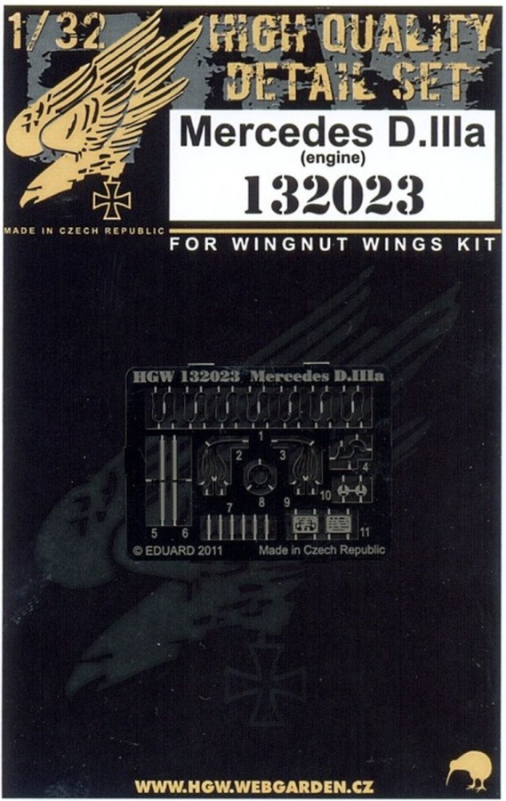 1/32 Mercedes D.IIIa Engine - Photo-etched Sets  - Albatros D.V/D.Va, Pfalz D.IIIa, Roland D.VIa WnW