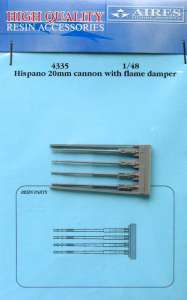 1/48 Hispano 20mm cannons with flame damper