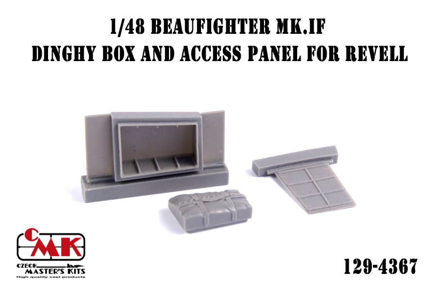 1/48 Beaufighter Mk.IF Dinghy Box and Access Panel for Revell