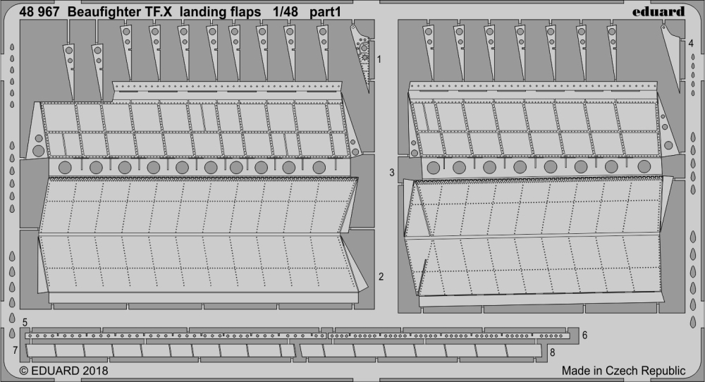 1/48 Beaufighter TF.X landing flaps for REVELL kit