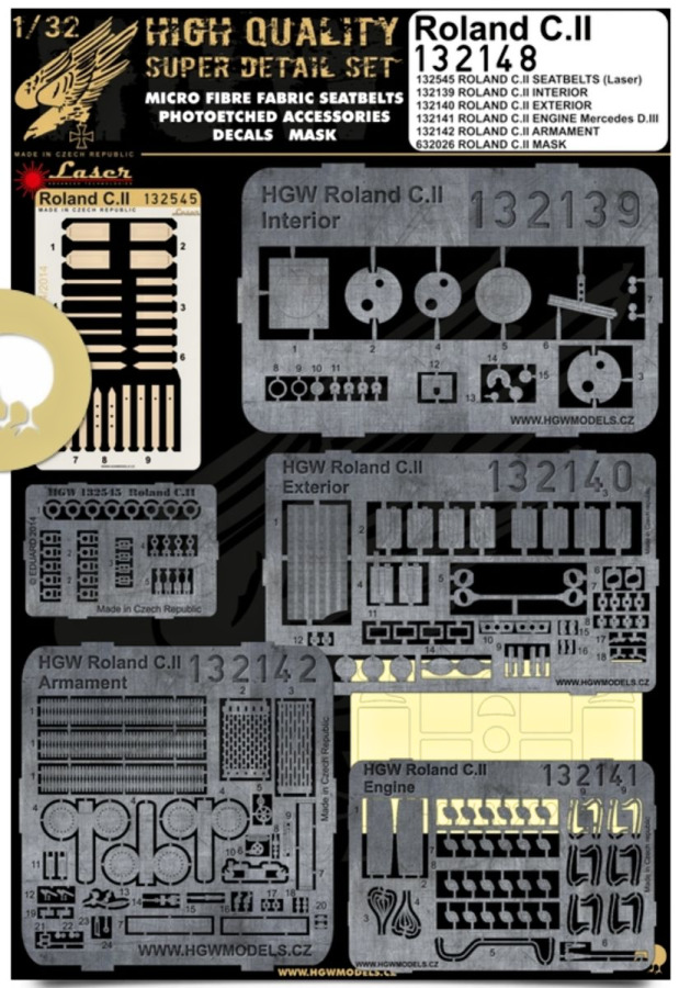 1/32 Roland C.II - Super Detail Set - Photo-etched Sets  - Wingnut Wings