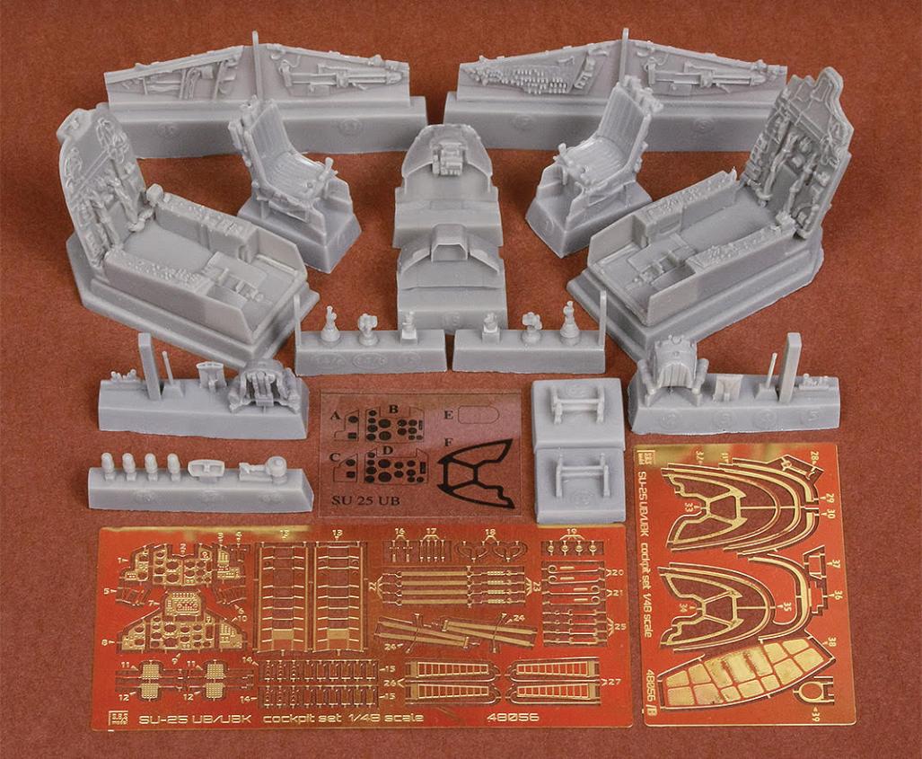 1/48 SU-25 UB/UBK cockpit set - Resin+PE for KP/SMER/AZ