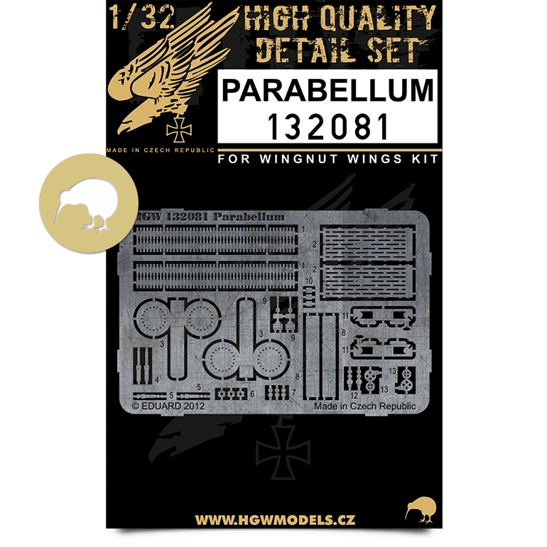 1/32 Parabellum (machine gun) - Photo-etched Sets  - for various Wingnut Wings kits