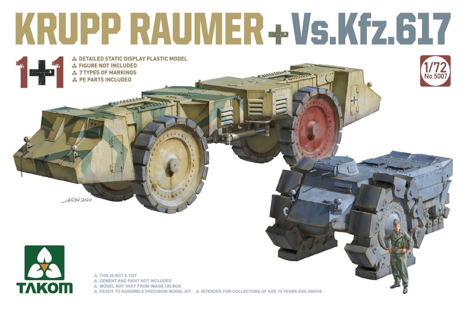 1/72 2 kits Combo KRUPP RÄUMER+ Vs.Kfz.617