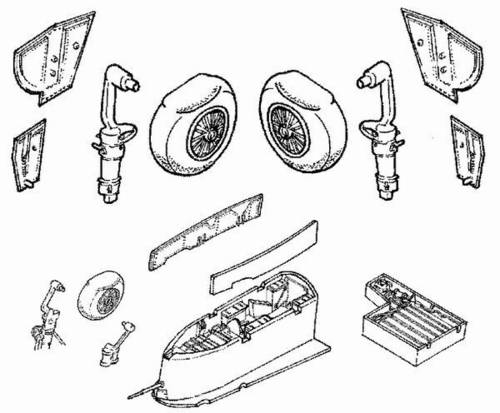 1/72 F-84 - undercarriage set for TAM