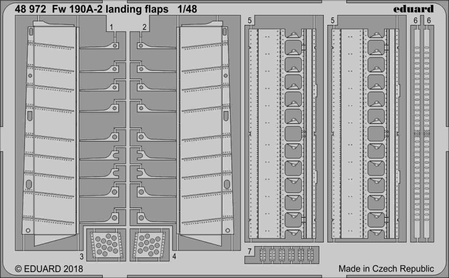 1/48 Fw 190A-2 landing flaps for EDUARD kit