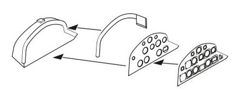 1/72 Caberra PR Mk.9 Instrument panel for Airf.