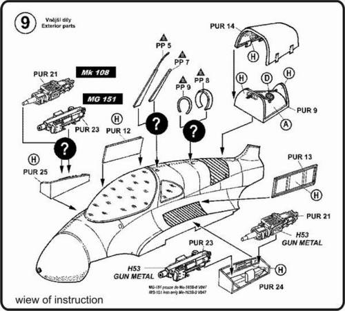 1/48 Me-163B - detail set for REV