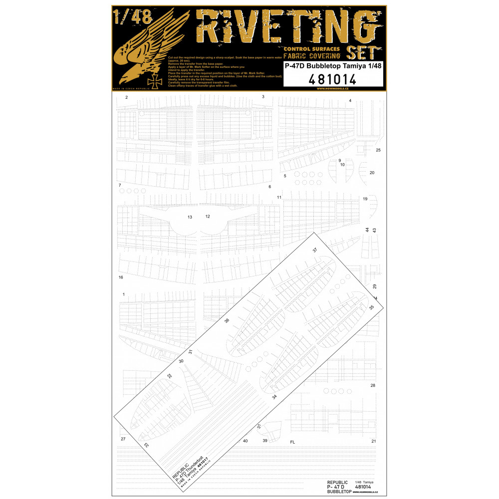 1/48 P-47D Bubbletop - Riveting Set