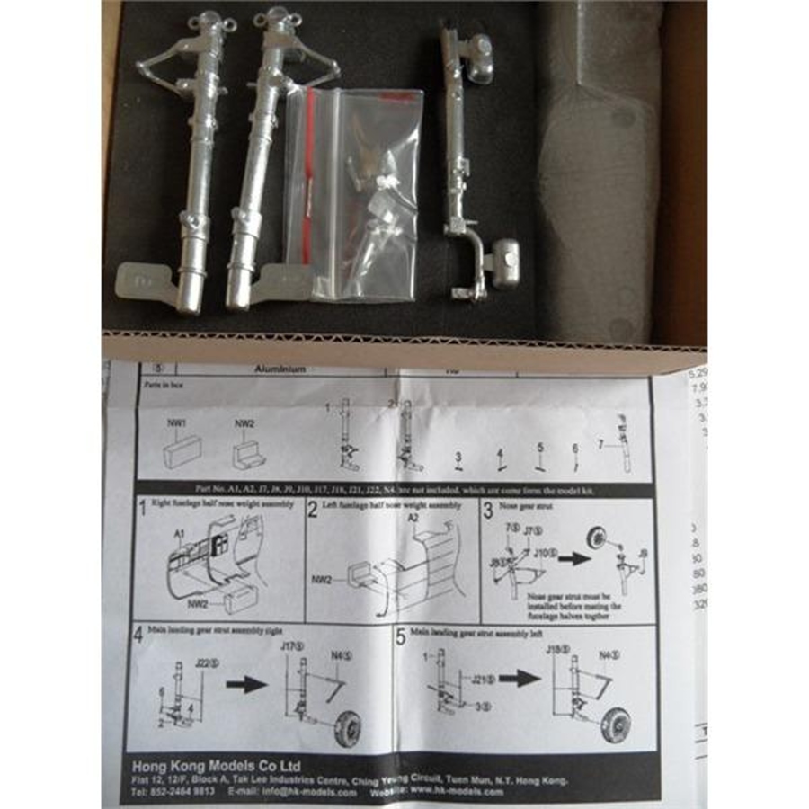 1/32 B-25H/J Mitchell Metallfahrwerk und Gewicht