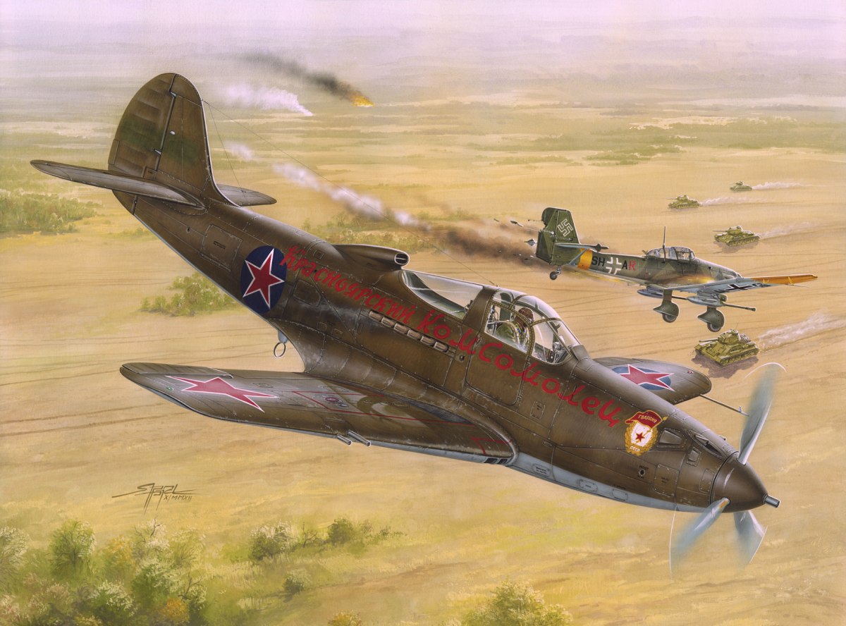 Plastikový model letadla 1/32 P-39N/Q Aircobra Soviet Gurad Regi.