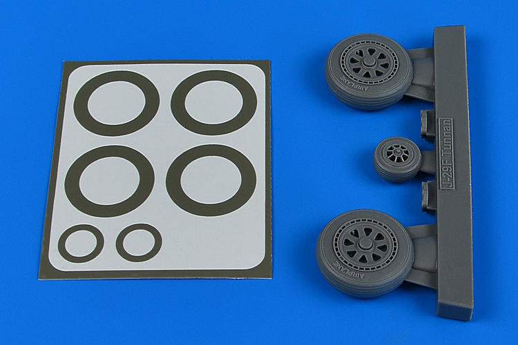 1/48 J-29 Tunnan wheels & paint masks for PILOT REPLICAS kit