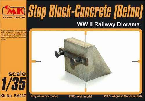 1/35 Stop Block-Concrete (Beton) WW II Railway Dio