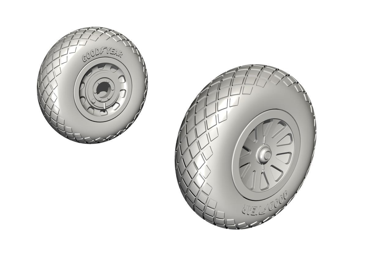 1/48 P-51D Mustang - Wheels(Diamond Tread Pattern)