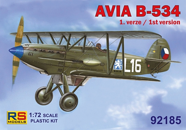 Plastikový model letadla 1/72 Avia B-534 I.version 4 decal v. for Czech, Luftwaffe