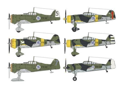 Plastikový model letadla 1/48 Fokker D.XXI Duo Pack Finland