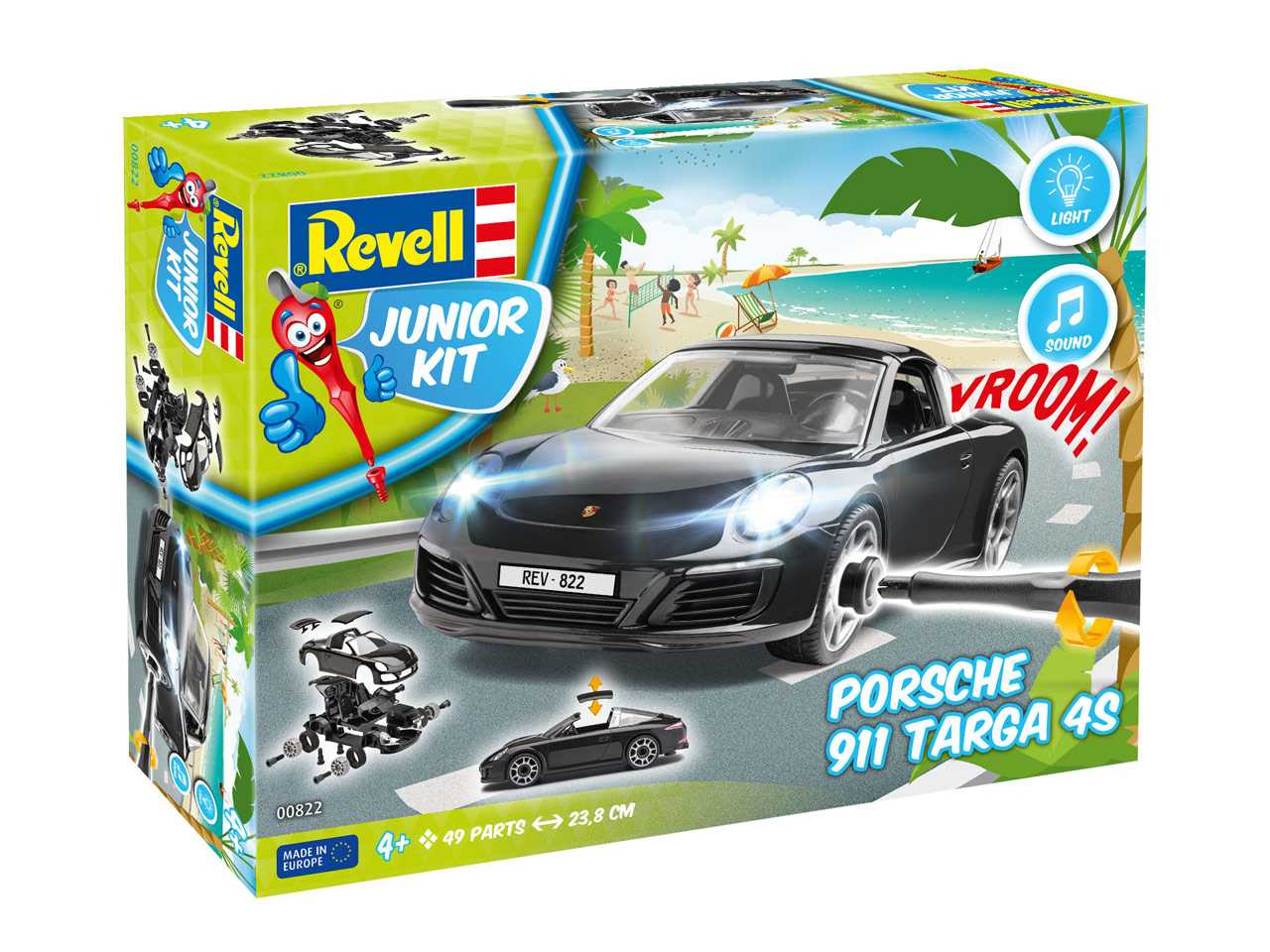 Junior Kit auto 00822 - Porsche 911 Targa 4S (světelné a zvukové efekty) (1:20)