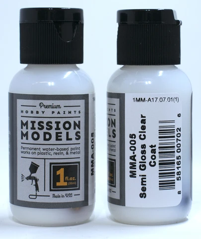 Mission Models Paint - Semi Gloss Clear Coat (30ml)