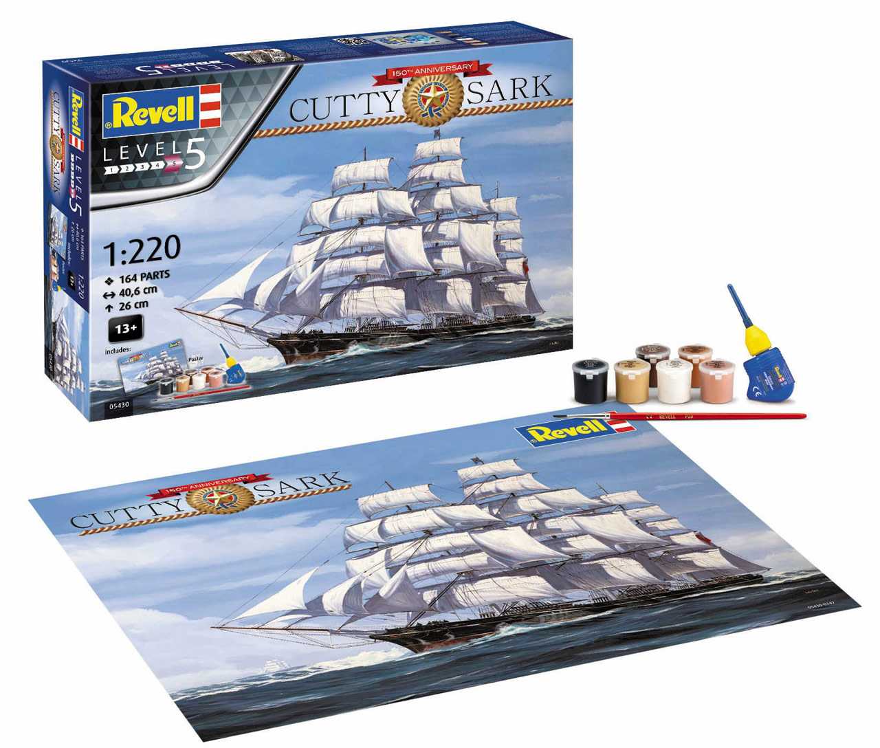 Gift-Set loď 05430 - Cutty Sark 150th Anniversary (1:220)