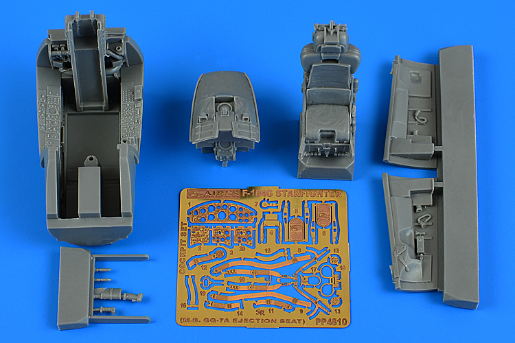 1/48 F-104G Starfighter cockpit set (M.B. GQ-7A ej. seat) for KINETIC kit