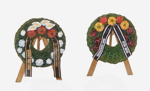 1/48 Funeral wreath with easels